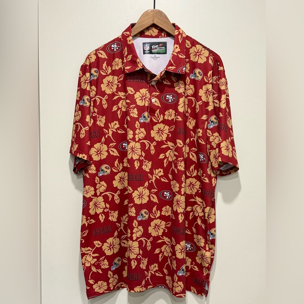 Reyn Spooner NFL Apparel San Francisco 49ERS Aloha Shirt Performance Polo